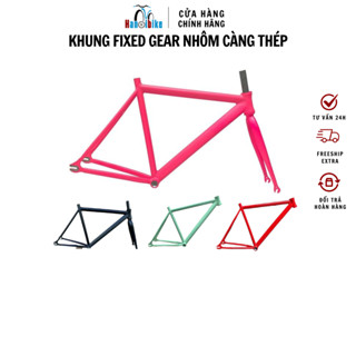 Khung xe đạp Fixed gear nhôm càng thép mẫu 2023 custom dễ dàng