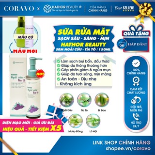 Sữa rửa mặt Làm sạch sâu Sạch bụi bẩn Dầu thừa Chăm sóc da mụn Foaming Cleanser Hathor Beauty 150ml - Coravo