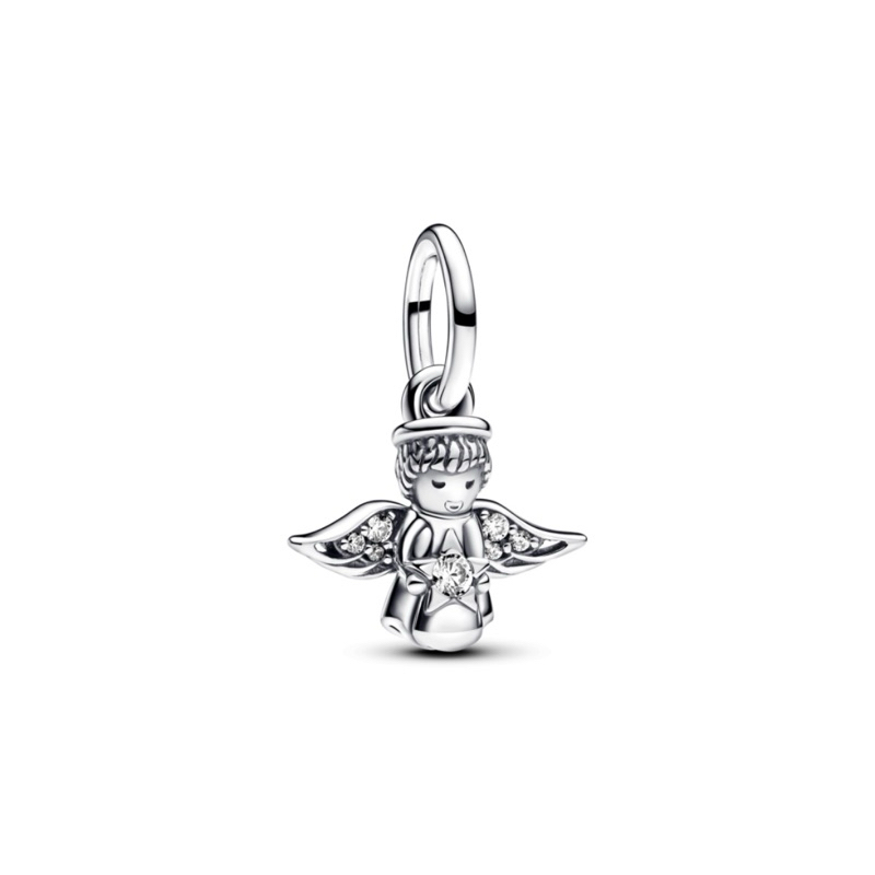 CHÍNH HÃNG - PANDORA CHARM THIÊN THẦN - Bạc 925, đính đá CZ - Hạt treo trang trí vòng tay