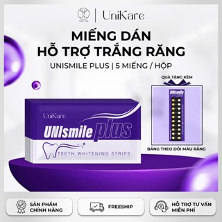 Hộp 5 Miếng Dán Trắng Răng UNISMILEPLUS Liệu Trình Dưỡng Trắng Răng An Toàn Hiệu Quả Phù Hợp Mọi Loại Men Răng