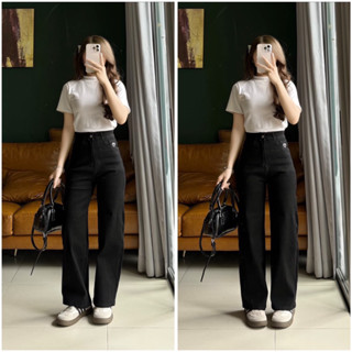  QUẦN JEANS NỮ SUÔNG NẤM LÙN THÊU TRÁI TIM QC 91-93cm M479 