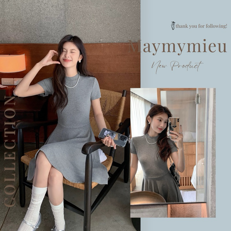 (maymymieu -order) váy xòe tay ngắn nhà MULVAN CHÍNH HÃNG