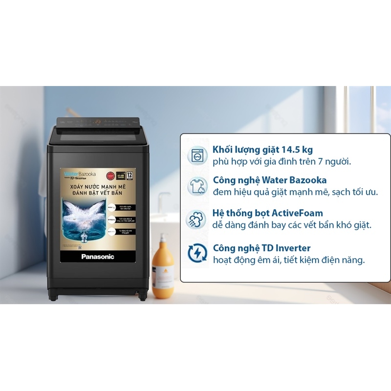 Máy giặt Panasonic Inverter 14.5 kg NA-FD290CEBV 2024 - VIỆT NAM