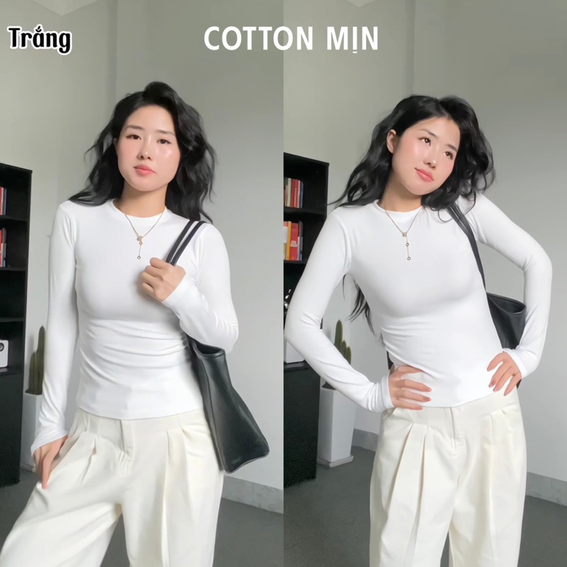 Áo Thun Dài Tay Siêu Co Giãn Mềm Mịn- thắt eo ôm body tôn dáng giữ nhiệt vải cotton zip nữ m660 | BigBuy360 - bigbuy360.vn