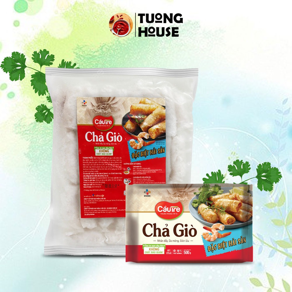 Chả giò Đặc Biệt Hải Sản Cầu Tre bịch 500g/ bịch 1.5kg (hàng lạnh chỉ giao hỏa tốc HCM)
