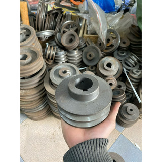 Buly 2 rãnh B ( 2 đai B ) chạy dây curoa bản B, bằng gang đẹp, đường kính 100 ; 120 ; 130; 140; 150mm, trục từ 18-48mm