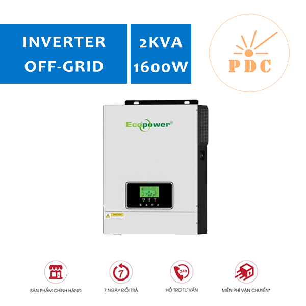 Inverter Năng Lượng Mặt Trời Độc Lập, Có Bù Lưới Ecopower 12V-1.6KW
