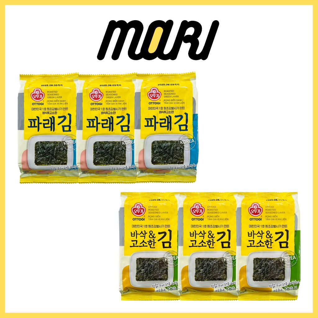 Lốc 3 gói rong biển tẩm gia vị ăn liền Ottogi