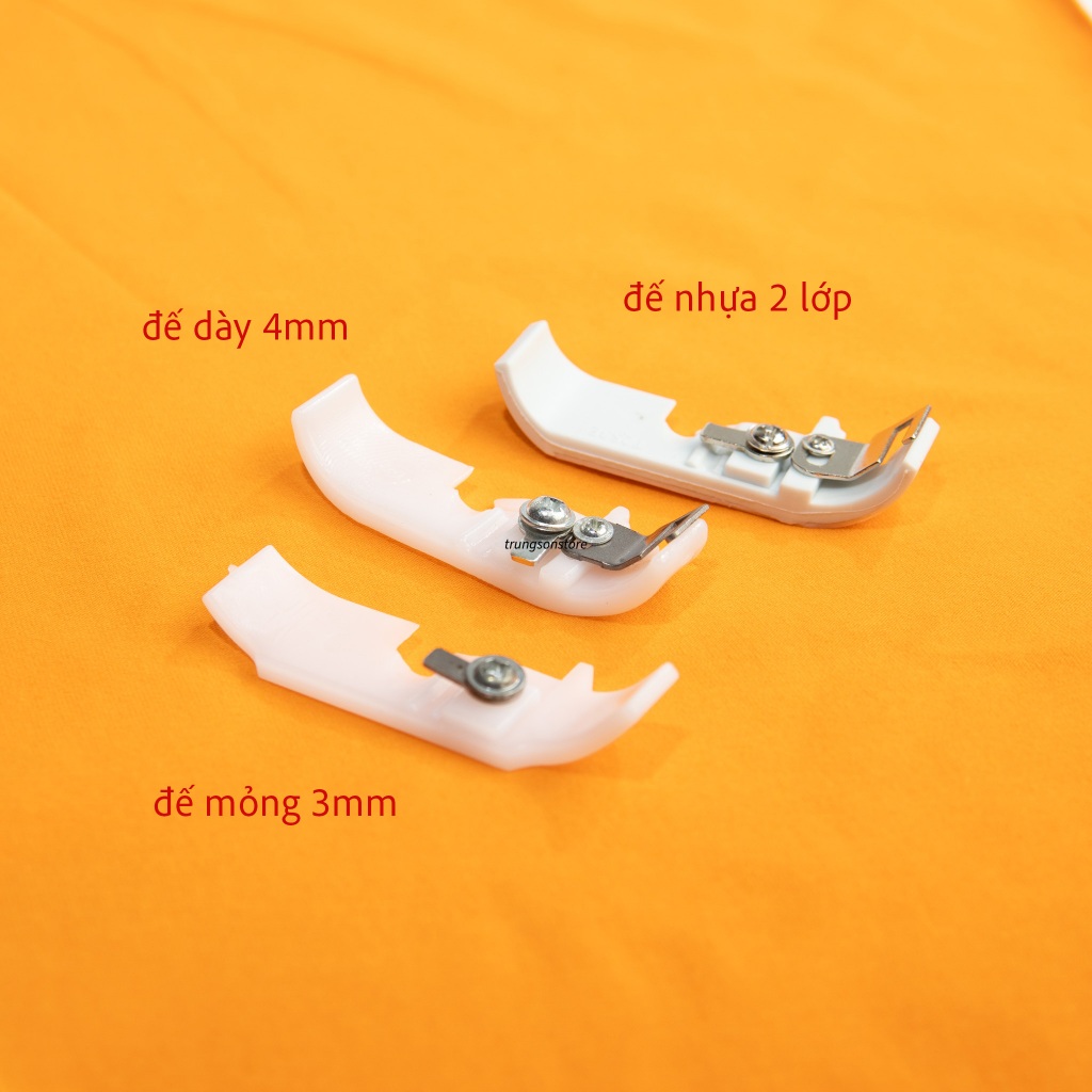 đế chân vịt nhựa máy vắt sổ 4 chỉ công nghiệp siruba, jack , juki (3 LOẠI ĐẾ )