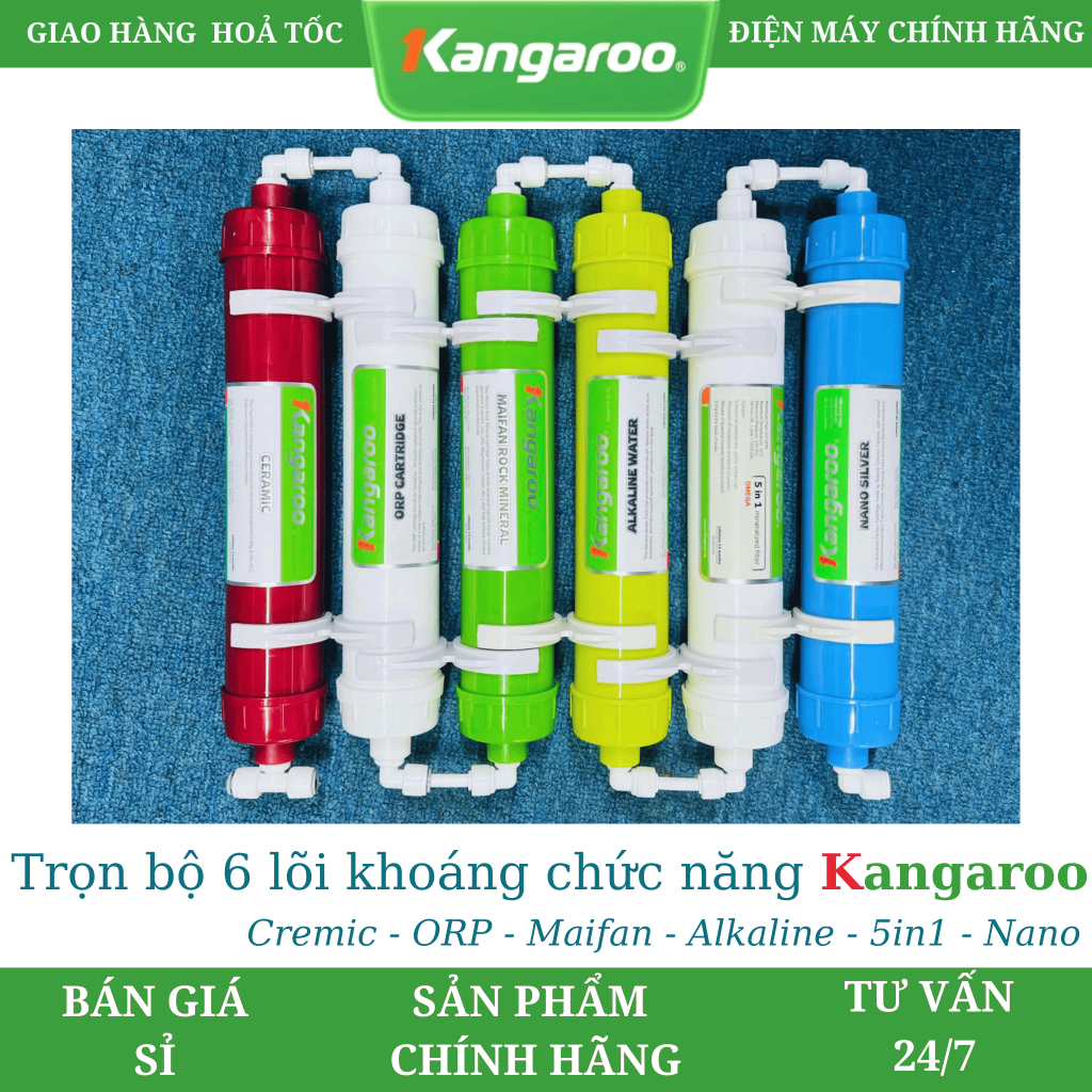 Combo 6 Lõi Khoáng Chức Năng Kangaroo chính hãng - Bộ lõi Khoáng chức năng Kangaroo 5-10 Chính Hãng