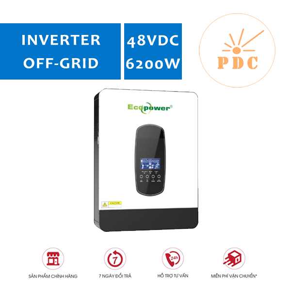 Inverter Năng Lượng Mặt Trời Độc Lập, Có Bù Lưới Ecopower 6.2KW (SP7000)