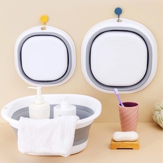  Chậu gấp gọn silicon đa năng Chậu gấp gọn dùng để rửa tay rửa mặt giặt quần áo giúp tiết kiệm diện tích  23  