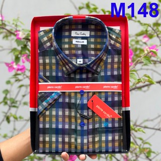 Áo Sơ Mi Nam, Sơ Mi Kẻ Trắng Xanh Ngắn Tay, Sơ Mi Nam Pie Car Hàng Xuất Dư Xịn Mẫu Hàn Quốc