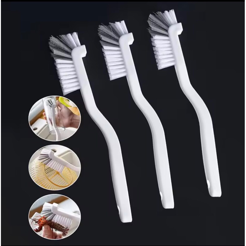 Bàn Chải Cán Dài Đầu Cong Vệ Sinh Đa Năng, Cọ Rửa Bình, Chà Khe Rãnh, Góc