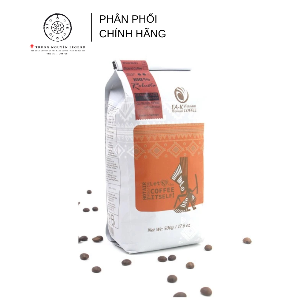 Cà Phê Hạt Mộc Nguyên Chất Eak 100% Robusta 500g