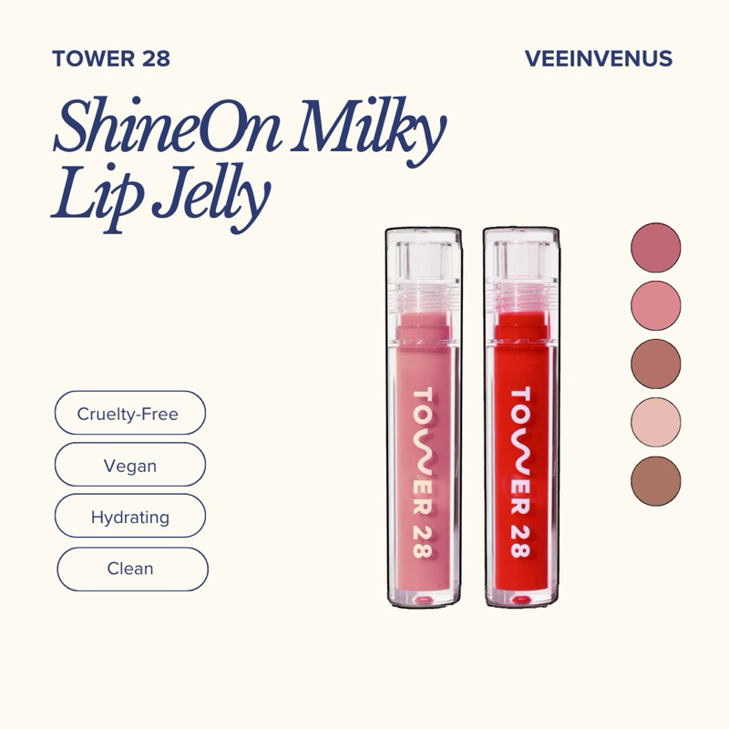 veeinvenus | Son bóng Tower 28 Beauty ShineOn Lip Jelly Non-Sticky Gloss