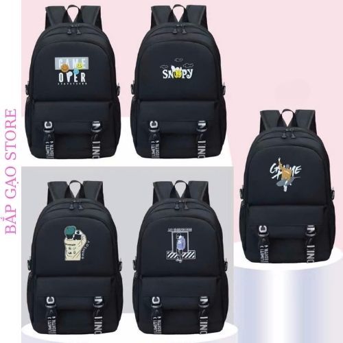 Balo thời trang nam nữ Ulzzang đi học đi làm, balo basic thời trang Unisex BG3001 - Bắp Gạo Store