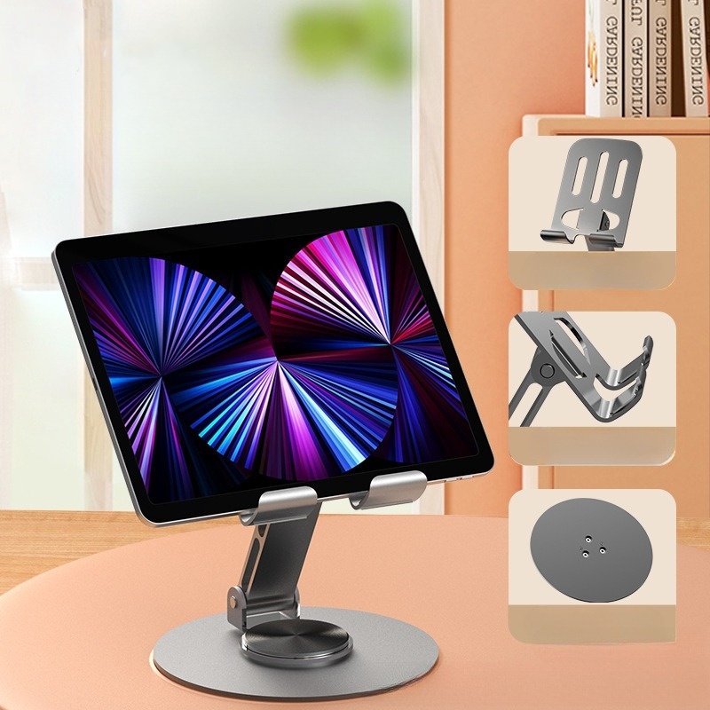 Z02 Giá đỡ điện thoại di động bằng kim loại xoay 360 độ có thể gập lại đa chức năng để bàn Live Photo chống trượt | BigBuy360 - bigbuy360.vn