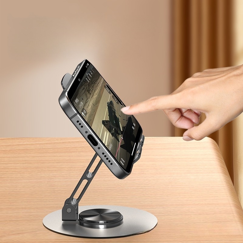 Z02 Giá đỡ điện thoại di động bằng kim loại xoay 360 độ có thể gập lại đa chức năng để bàn Live Photo chống trượt | BigBuy360 - bigbuy360.vn