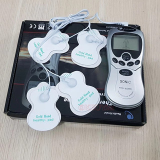 Máy xung điiện 4 miếng dán mát sa bấm huyệt cầm tay lưng cổ vai gáy