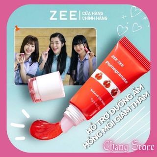  Son dưỡng hồng môi cải thiện sắc tố khô nứt Lựu Đỏ  ZEE ZEE siêu hot dạng tuýp 6g 