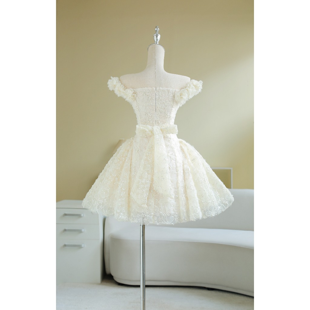 SÒ VINTAGE - ALISA đầm ren kết hoa nổi phom xòe | BigBuy360 - bigbuy360.vn