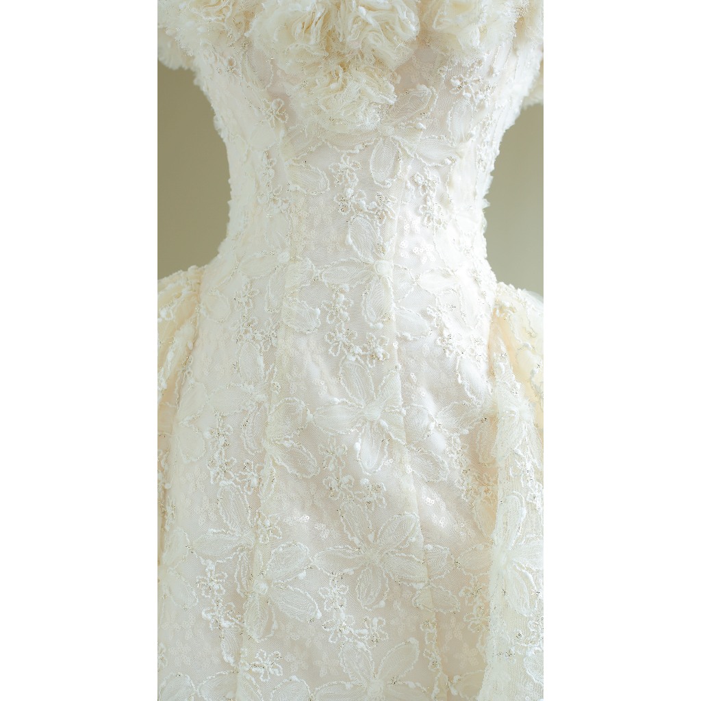 SÒ VINTAGE - ALISA đầm ren kết hoa nổi phom xòe | BigBuy360 - bigbuy360.vn