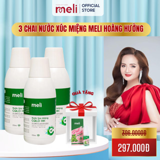 Nước Súc Miệng Gold Hoàng Hường Meli Healthy Care Ngăn Ngừa Sâu Răng, Kháng Khuẩn, Trắng Răng 250ml