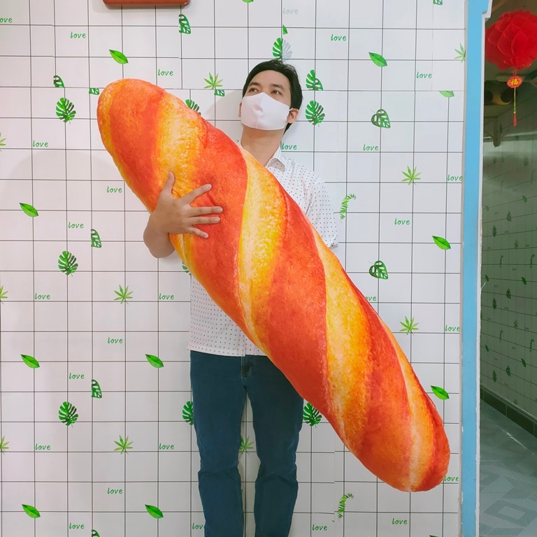 THÚ BÔNG BÁNH MÌ SIZE LỚN 90CM MỀM MỊN CAO CẤP