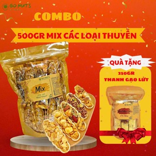 [COMBO D1] Mix thuyền túi 500g TẶNG 1 túi Thanh gạo lứt 250g GO NUTS