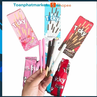 Bánh que Ticky Thái Lan, bánh quy que phủ kem các vị (hộp 20g, 6 que), Bánh Que Thái Lan Đủ Vị