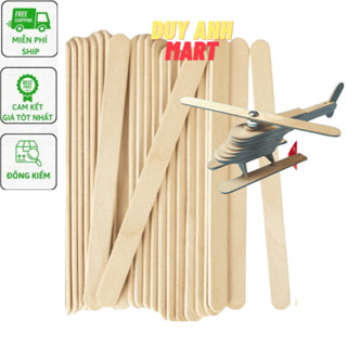 Que Kem Gỗ [500 Gram], Đè Lưỡi, Que Tròn Làm Mô Hình Handmade