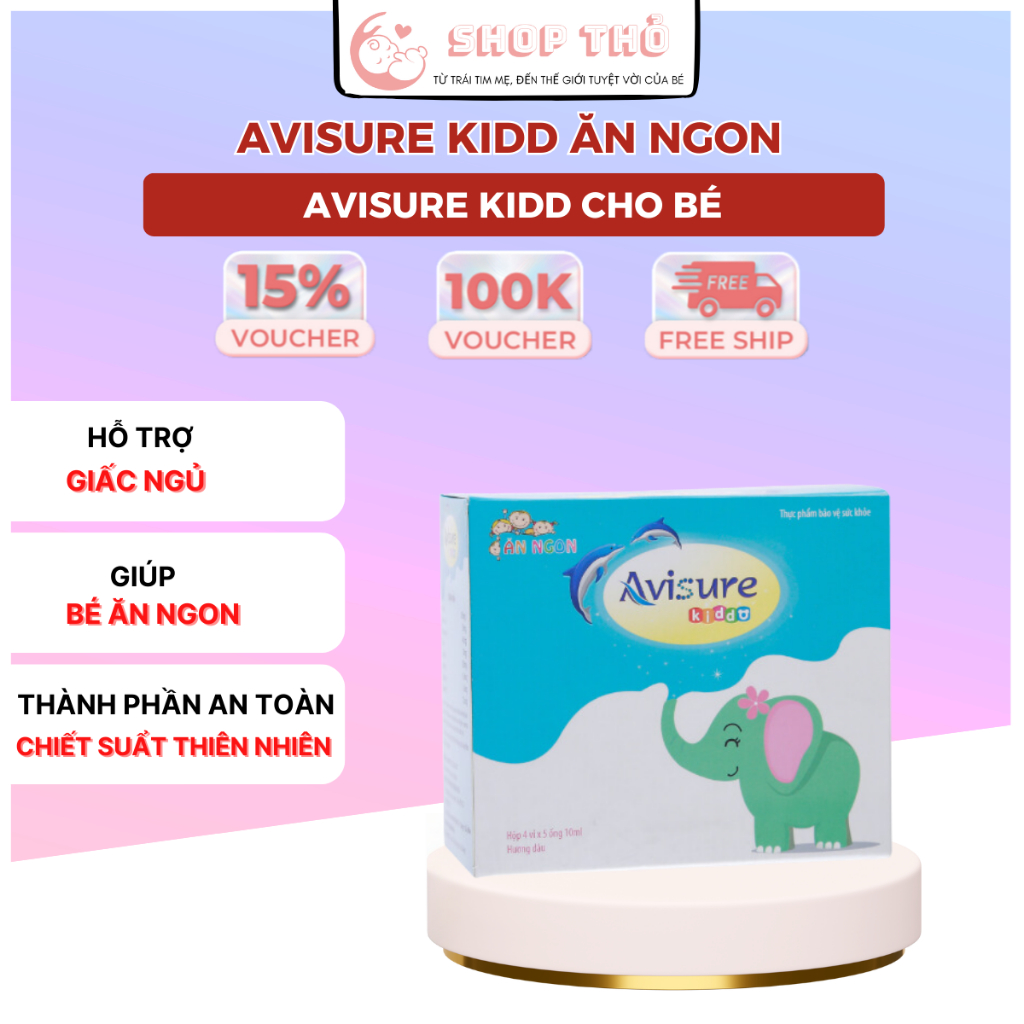 Siro Ăn Ngon Cho Bé Avisure Kiddo Kích Thích Vị Giác Hỗ Trợ hấp Thụ, Siro Giúp Cải Thiện Tình Trạng 
