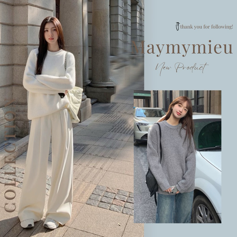 (maymymieu-order) Áo len lông chất dày nhà MULVAN CHÍNH HÃNG