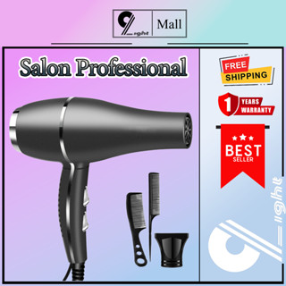 Máy Sấy Tóc chuẩn Salon Công suất lớn 2200w bền bỉ  Bảo Hành 12T tặng kèm phụ kiện HD95