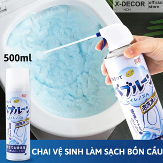 Chai Xịt Tẩy Rửa Bồn Cầu Dạng Bọt Tuyết Nano Nhật Bản, Loại Bỏ Vi Khuẩn, Vết Ố Vàng Dung Tích 500ML-Baevn