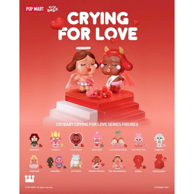 [Chính hãng] POPMART CRYBABY Crying For Love Series blinbox mô hình