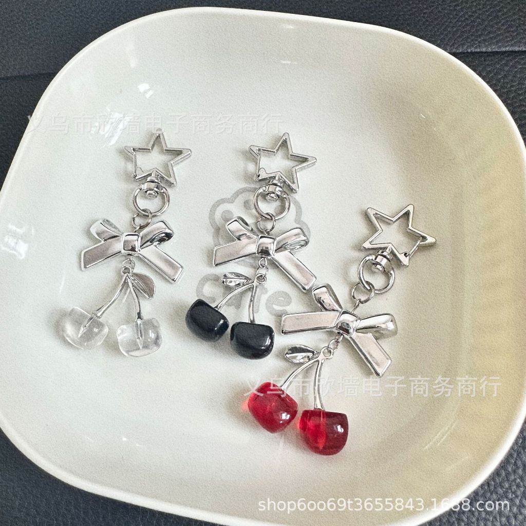 [SẴN] Móc khóa hình quả Cherry phong cách Hàn Quốc, Siêu Cute, Cực Hottt