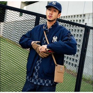 Túi Da Mini MLB NY Monogram Diamond Embo Cell Phone Cross Bag Full Tag Code