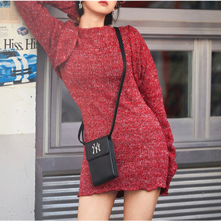 Túi Da Mini MLB NY Monogram Diamond Embo Cell Phone Cross Bag Full Tag Code