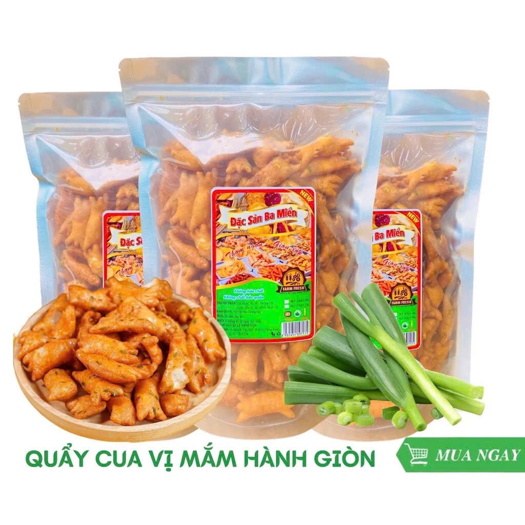 Bim bim snack cua hành,snack cua, bim bim mặn giòn tan thơm ngon