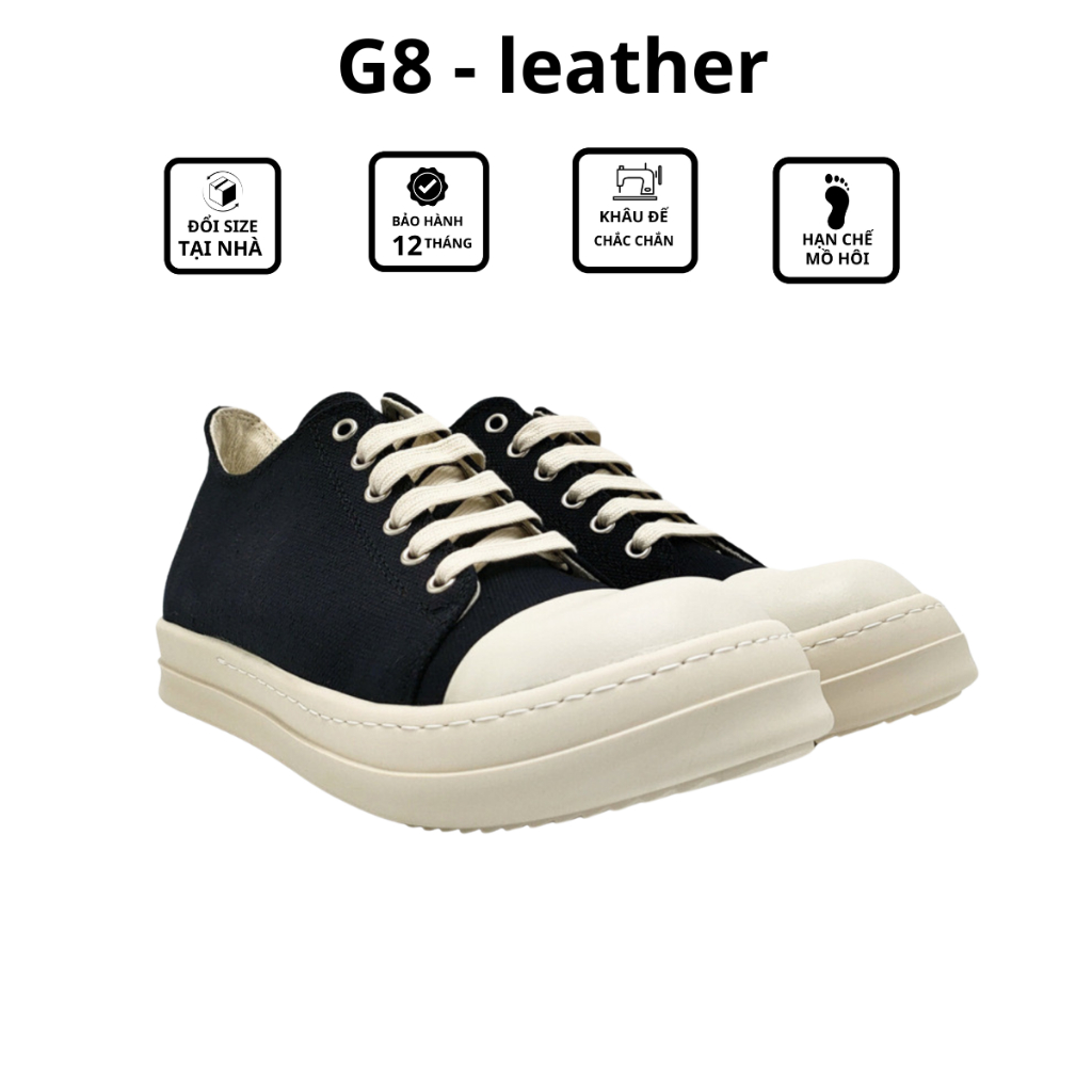 Giày Thể Thao Ri.ck O.w.en Cổ Thấp - Giày Thời Trang Nam Nữ Đế Thơm Vani Cao Cấp Full Box Bill