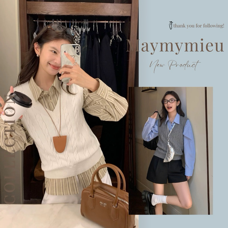 (maymymieu-order) Áo ghi Lê xinh xắn nhà MULVAN CHÍNH HÃNG