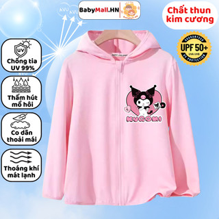  Áo choàng chống nắng hình Kuromi cho bé gái BABYMALL áo khoác cho bé chống tia UV chất thoáng mát 