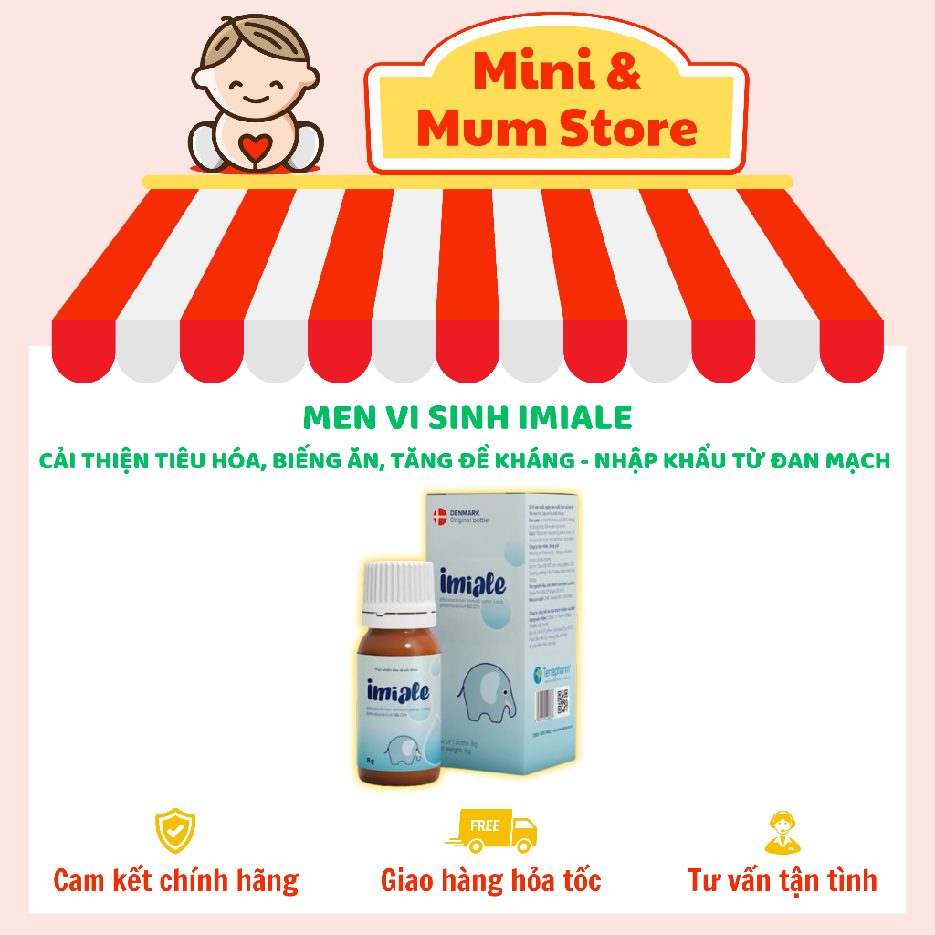 Men vi sinh Imiale - Cải thiện tiêu hóa, biếng ăn, tăng đề kháng - Từ Đan Mạch [Date 10.2026]