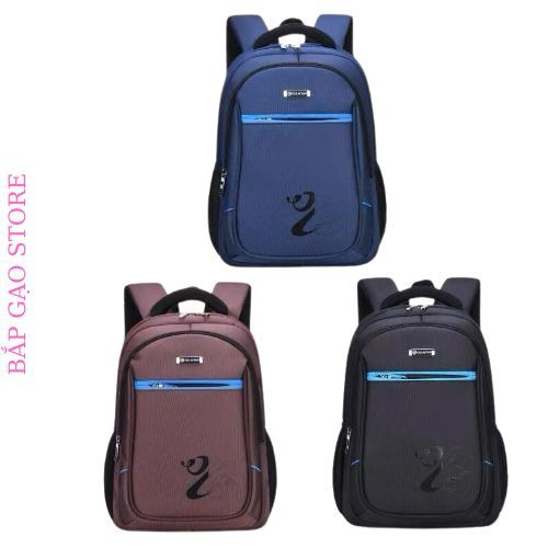 Balo vải đựng laptop đi học, đi làm cao cấp, cặp đeo chất liệu vải dày dặn BG - Bắp Gạo Store