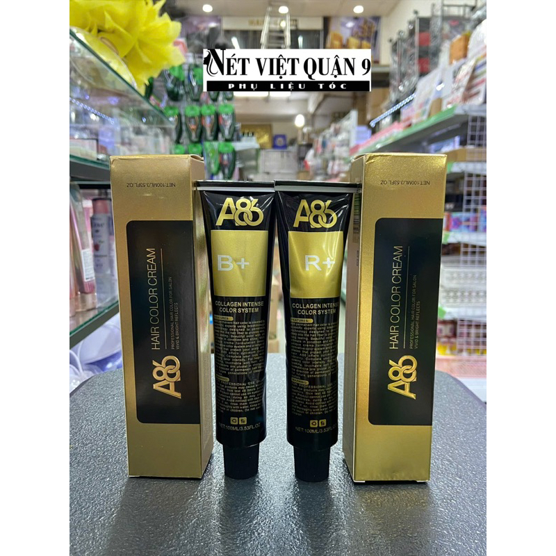 Bóc màu đen đỏ B+ R+ màu nhuộm A86 típ 100ml