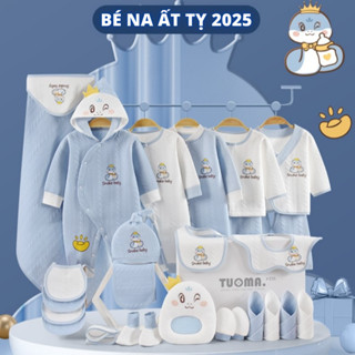 Set Đồ Sơ Sinh, Quà Tặng Đầy Tháng Bé Trai Bé Gái Hình Rắn 2025 Màu Xanh [65X]