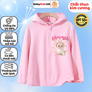 Áo chống nắng hình LABUBU cho bé gái BABYMALL áo khoác chống nắng cho bé thoáng mát chống tia UV