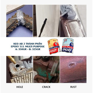 (Cặp 11kg) Keo dán đặc biệt EPOXY MULTI PURPOSE 511